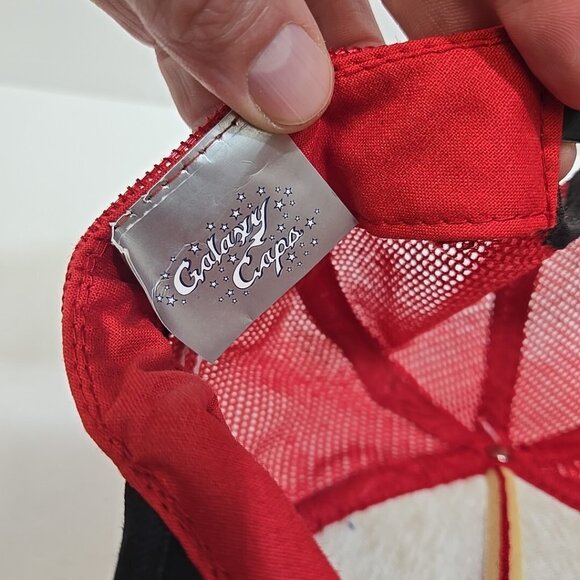 Vintage Arkansas Razorbacks Trucker Hat Cap Snap Back Mesh Hogs Logo Red Galaxy - Picture 6 of 7